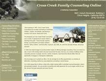 Tablet Screenshot of crosscreekcounseling.com